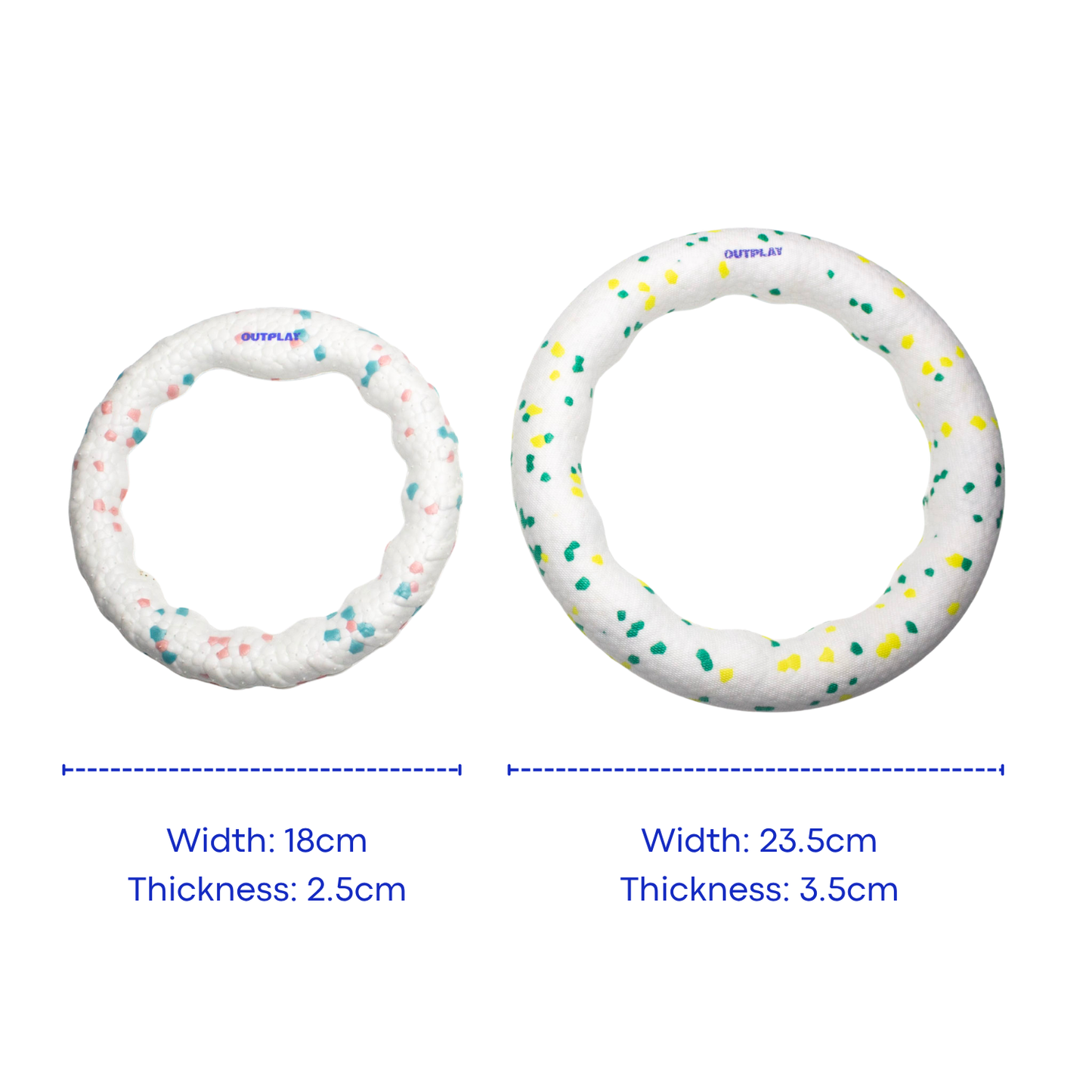 UltraFlex Floating Ring Dog Toy - Lightweight (2 Sizes)