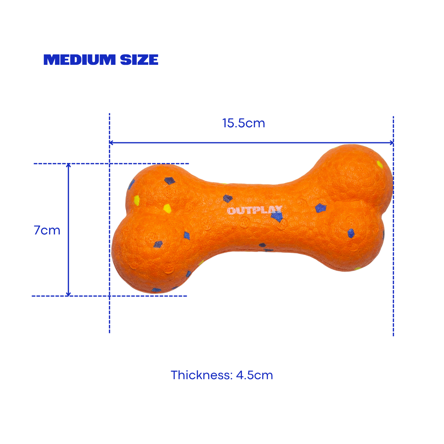 UltraFlex Floatable Dog Bone Toy - Durable & Tough (3 Sizes)