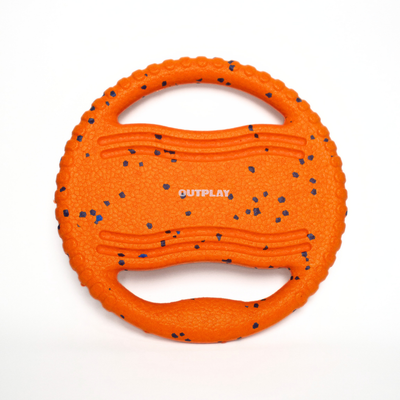UltraFlex Double Ring Dog Toy (Orange)