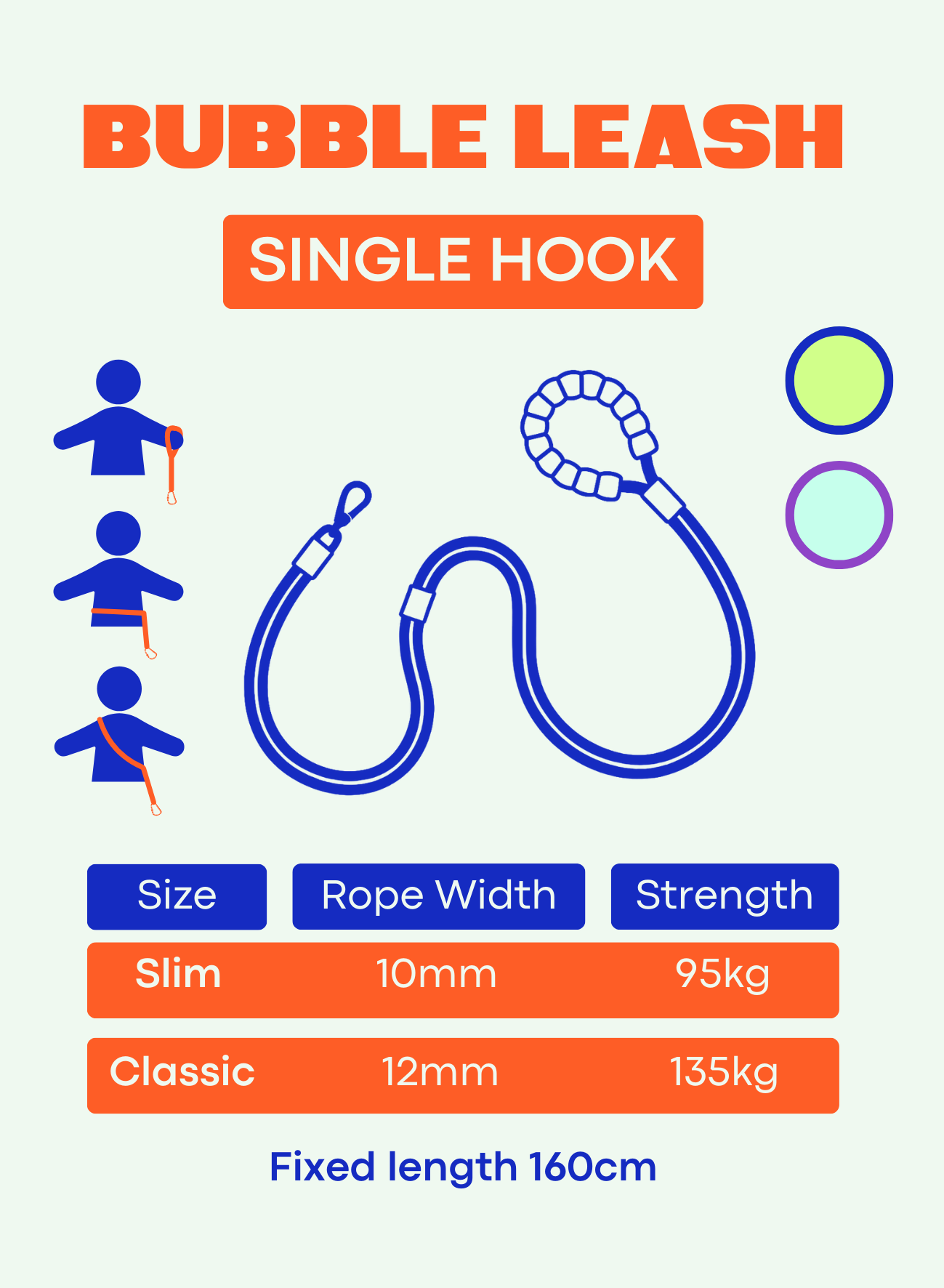 Bubble Leash Single - Hands Free Multiway Dog Leash (2 Sizes)