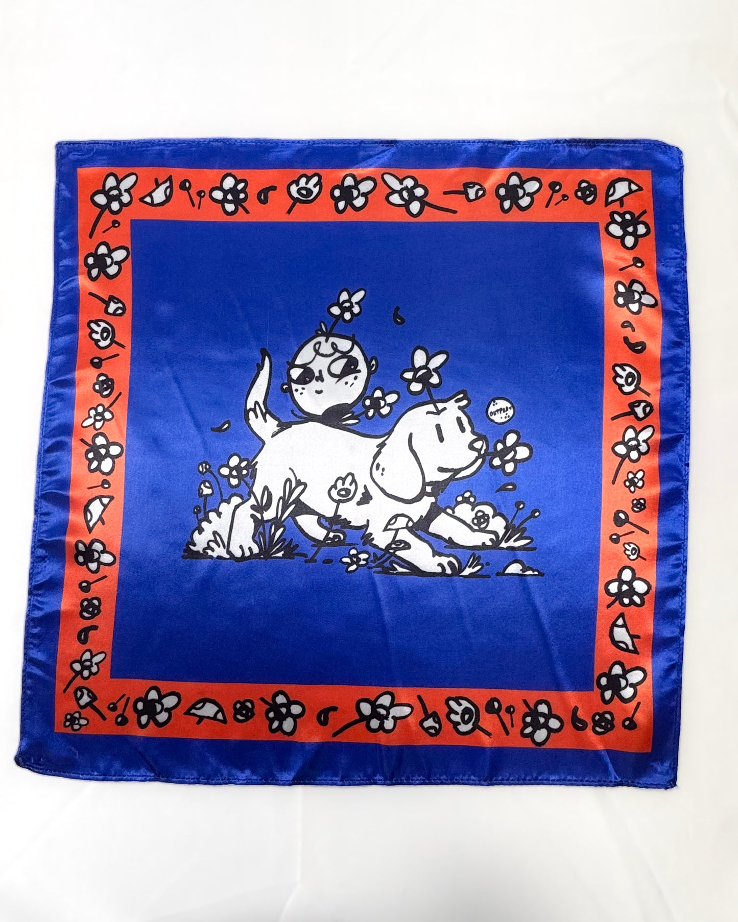 Satin Dog Bandana Scarf - OUTPLAY X OKENAK