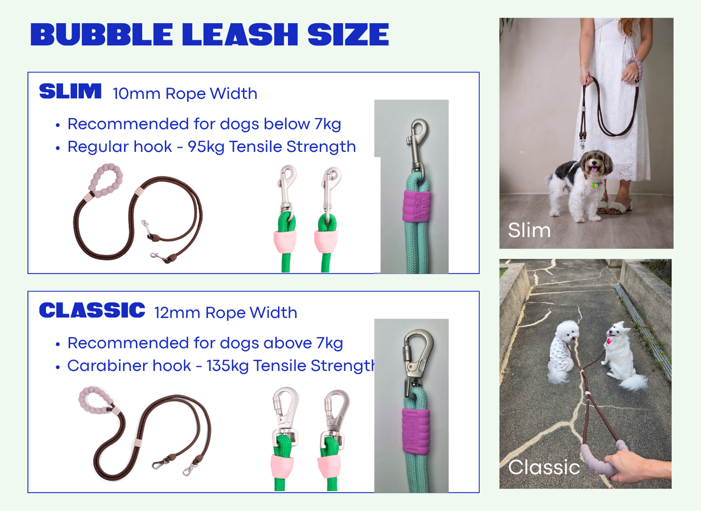 Bubble Leash Single - Hands Free Multiway Dog Leash (2 Sizes)